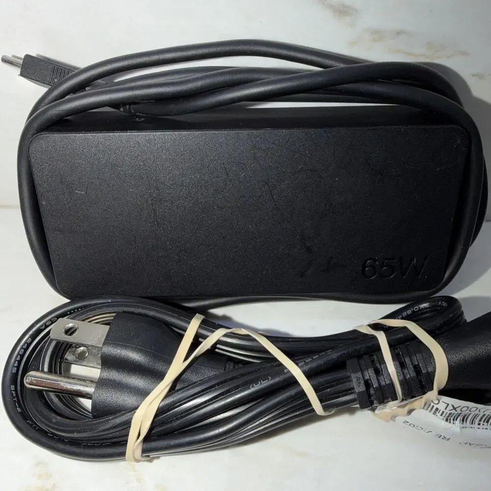 Genuine Lenovo 65W USB-C Chargers AC Power Adapter w/ Power Cord Tested WORKS